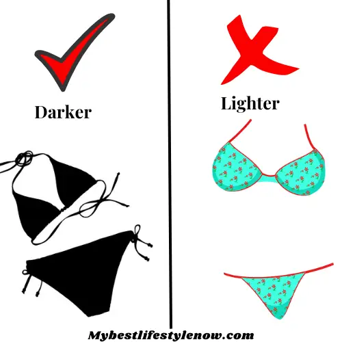 wear darker swimsuit if you are going to be swimming during your periods