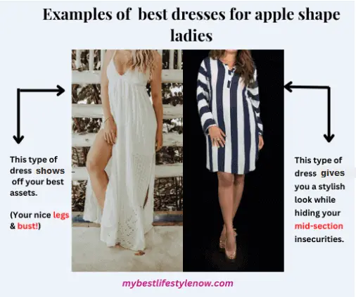 best dresses for Apple body shape